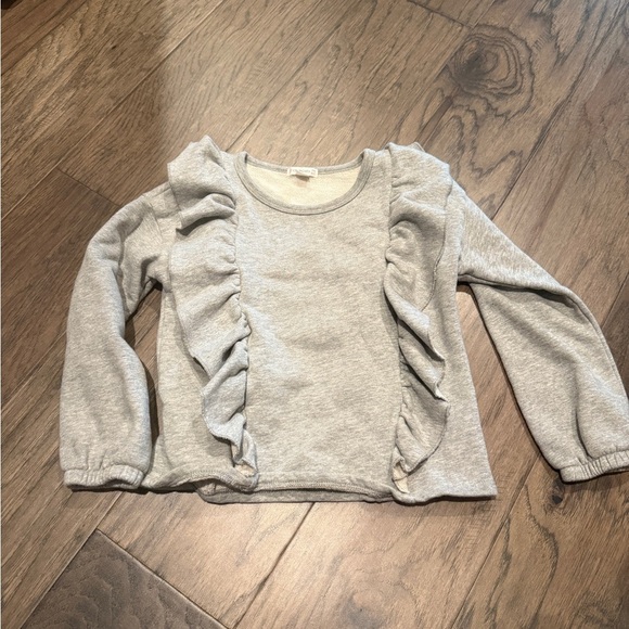 Crewcuts Gray Ruffled Sweatshirt - Picture 1 of 2